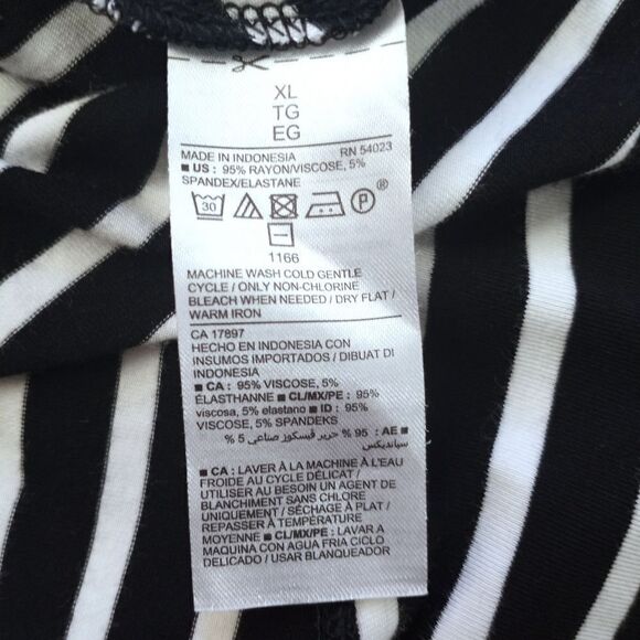 OLD NAVY BLACK & WHITE STRIPE DRESS SZ.XL EUC - Picture 7 of 7